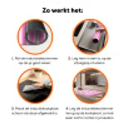 More coffee - Roze - Paars - Strepen - Mok Inductie beschermer vinyl 3mm klein -zzzzzzz-td-werking