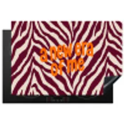 New era - Bordeaux - Zebraprint Inductie beschermer vinyl 3mm klein -3d