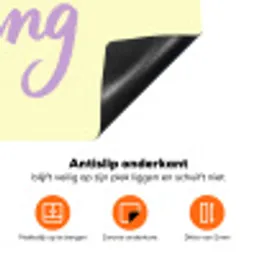 Oh darling - Geel - Hart Inductie beschermer vinyl 3mm klein -zzzzzzz-td-onderkant