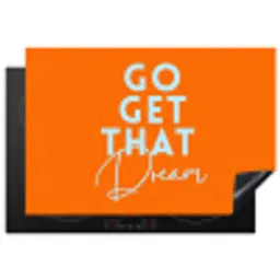 Oranje - Blauw - Go get that dream Inductie beschermer vinyl 3mm klein -3d