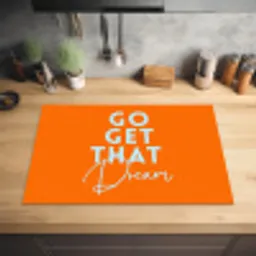 Oranje - Blauw - Go get that dream Inductie beschermer vinyl 3mm klein -sfeer5