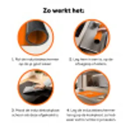 Oranje - Blauw - Go get that dream Inductie beschermer vinyl 3mm klein -zzzzzzz-td-werking