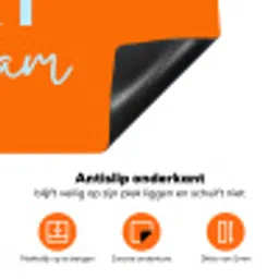 Oranje - Blauw - Go get that dream Inductie beschermer vinyl 3mm klein -zzzzzzz-td-onderkant