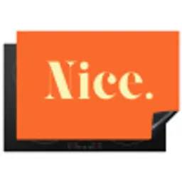 Oranje - Gebroken wit - Nice Inductie beschermer vinyl 3mm klein -3d