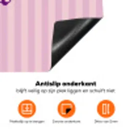 Paars - Strepen - You're doing great - Schaduw Inductie beschermer vinyl 3mm klein -zzzzzzz-td-onderkant