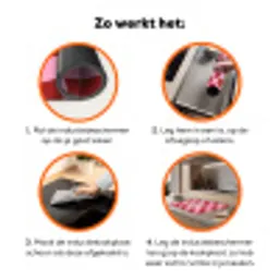Pinky up - Geblokt - Bordeauxrood Inductie beschermer vinyl 3mm klein -zzzzzzz-td-werking