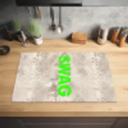 Slangenprint - SWAG - Neon - Groen Inductie beschermer vinyl 3mm klein -sfeer5