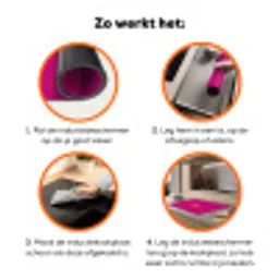 Smile - Stippen - Roze Inductie beschermer vinyl 3mm klein -zzzzzzz-td-werking