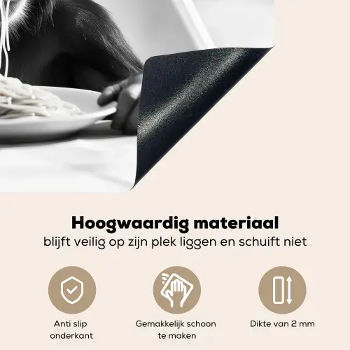 Aap - Spaghetti - Zonnebril - Zwart wit - Cool - Dier Inductie beschemer met haakjes klein -ky-onderkant-nl