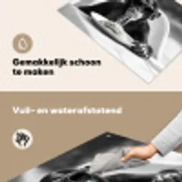 Aap - Spaghetti - Zonnebril - Zwart wit - Cool - Dier Inductie beschemer met haakjes klein -ky-schoon-nl