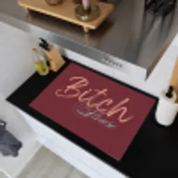 Bitch please - Rood - Blauw Inductie beschemer met haakjes klein -sfeer1