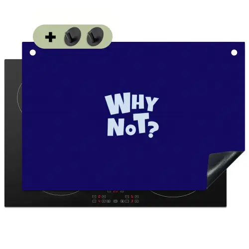 Blauw - Why not - Minimalistisch Inductie beschemer met haakjes klein -3d