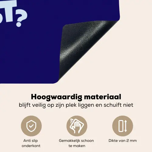 Blauw - Why not - Minimalistisch Inductie beschemer met haakjes klein -ky-onderkant-nl