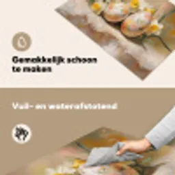 Bloemen - Eieren - Geschilderd Inductie beschemer met haakjes klein -ky-schoon-nl