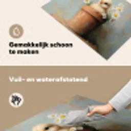 Bloempot - Kuiken - Bloemetjes Inductie beschemer met haakjes klein -ky-schoon-nl