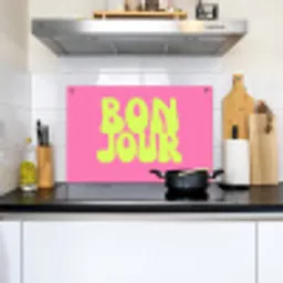 Bonjour - Roze - Fel groen Inductie beschemer met haakjes klein -sfeer2