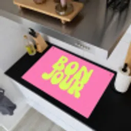 Bonjour - Roze - Fel groen Inductie beschemer met haakjes klein -sfeer1