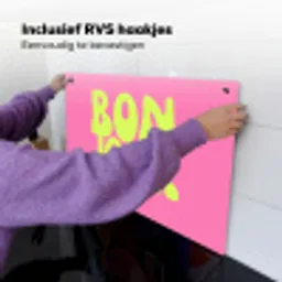 Bonjour - Roze - Fel groen Inductie beschemer met haakjes klein -ky-ophangen-nl