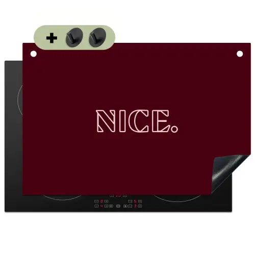 Bordeaux - Nice - minimalistisch Inductie beschemer met haakjes klein -3d