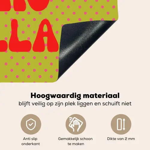 Ciao bella - Rood - Groen - Stippen Inductie beschemer met haakjes klein -ky-onderkant-nl