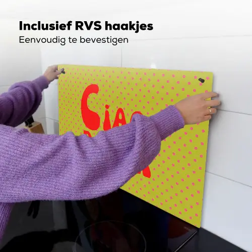 Ciao bella - Rood - Groen - Stippen Inductie beschemer met haakjes klein -ky-ophangen-nl