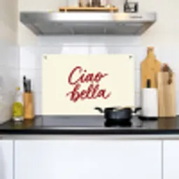 Ciao bella - Rood - Wit - Minimalistisch Inductie beschemer met haakjes klein -sfeer2