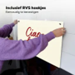 Ciao bella - Rood - Wit - Minimalistisch Inductie beschemer met haakjes klein -ky-ophangen-nl