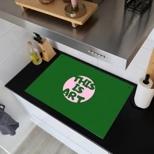 Cirkel - Roze - Tekst - Art Inductie beschemer met haakjes klein -sfeer1