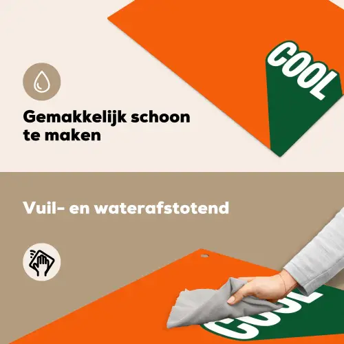 Cool - Oranje - Groen Inductie beschemer met haakjes klein -ky-schoon-nl
