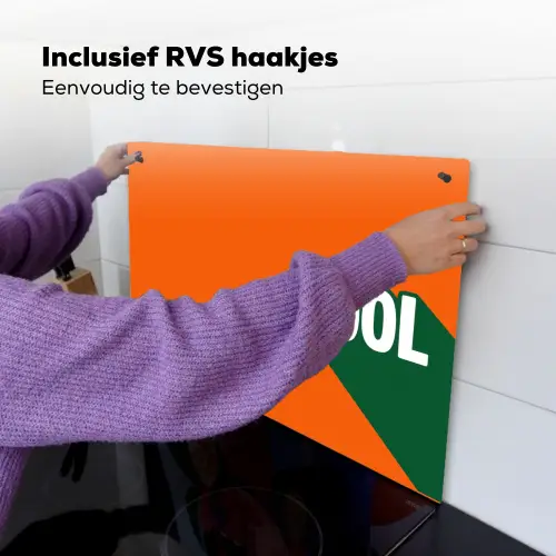 Cool - Oranje - Groen Inductie beschemer met haakjes klein -ky-ophangen-nl