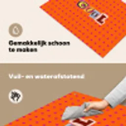Cool - Stippen - Oranje Inductie beschemer met haakjes klein -ky-schoon-nl