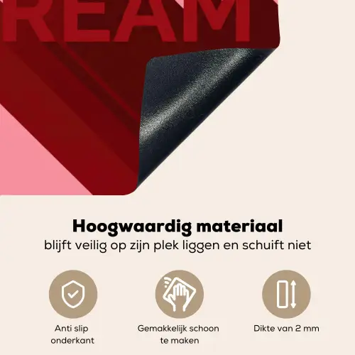 Dream - 3D - Rood - Roze Inductie beschemer met haakjes klein -ky-onderkant-nl