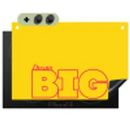 Dream big - Geel - Grafisch Inductie beschemer met haakjes klein -3d