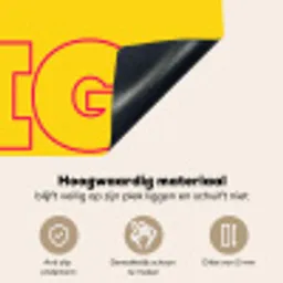 Dream big - Geel - Grafisch Inductie beschemer met haakjes klein -ky-onderkant-nl
