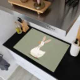 Eend - Konijnoren - Grijs Inductie beschemer met haakjes klein -sfeer1
