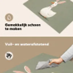 Eend - Konijnoren - Grijs Inductie beschemer met haakjes klein -ky-schoon-nl