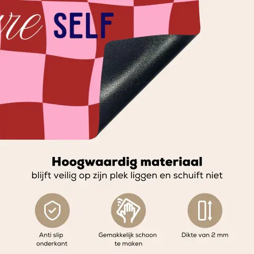 Furture - Geblokt - Rood Inductie beschemer met haakjes klein -ky-onderkant-nl