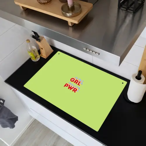 Grl pwr - Groen - Rood - 3D Inductie beschemer met haakjes klein -sfeer1