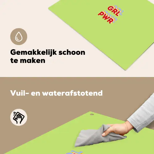 Grl pwr - Groen - Rood - 3D Inductie beschemer met haakjes klein -ky-schoon-nl