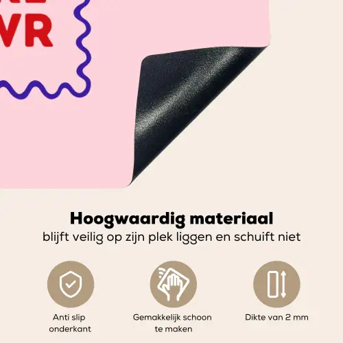 Grl pwr - Roze - Kader Inductie beschemer met haakjes klein -ky-onderkant-nl