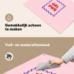 Grl pwr - Roze - Kader Inductie beschemer met haakjes klein -ky-schoon-nl