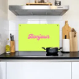 Groen - Roze bonjour - Retro Inductie beschemer met haakjes klein -sfeer2