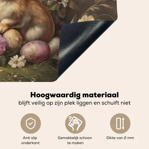 Haas - Stilleven - Bloemen Inductie beschemer met haakjes klein -ky-onderkant-nl