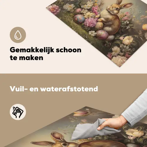 Haas - Stilleven - Bloemen Inductie beschemer met haakjes klein -ky-schoon-nl