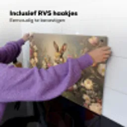 Haas - Stilleven - Bloemen Inductie beschemer met haakjes klein -ky-ophangen-nl