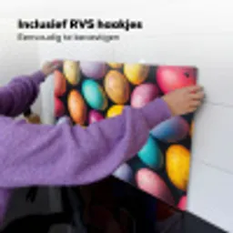 Kleurrijk - Paaseitjes - Spetters Inductie beschemer met haakjes klein -ky-ophangen-nl