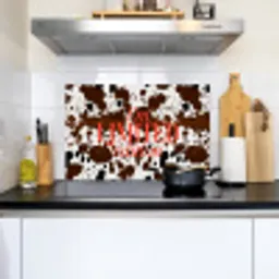 Koeienprint - Limited edition - Rood Inductie beschemer met haakjes klein -sfeer2