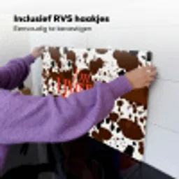 Koeienprint - Limited edition - Rood Inductie beschemer met haakjes klein -ky-ophangen-nl