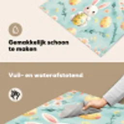 Konijn - Eieren - Takjes Inductie beschemer met haakjes klein -ky-schoon-nl