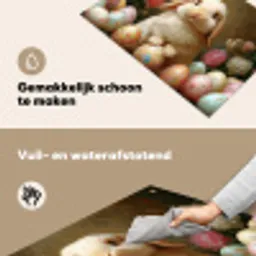 Konijn - Paaseieren - Stilleven Inductie beschemer met haakjes klein -ky-schoon-nl